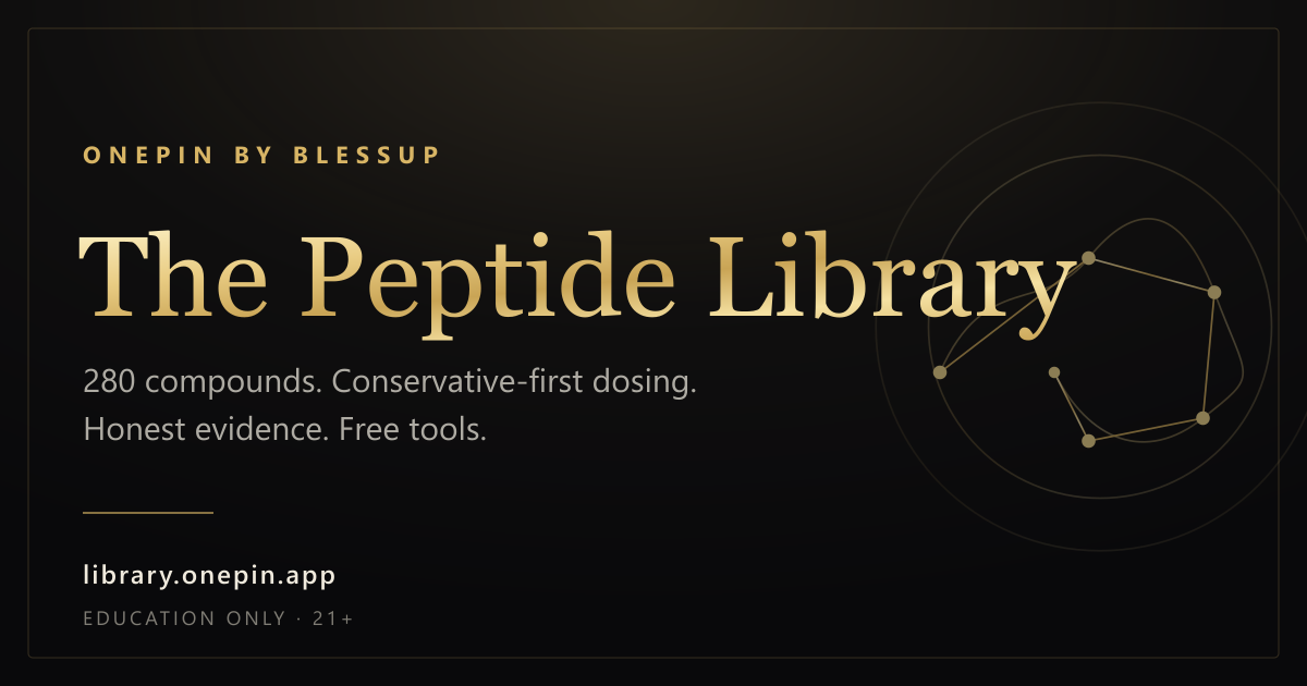 OnePin Library - a public peptide education website. Is the starting point clear?